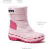 Lands’ End Waterproof Kids Snow Boots – Insulated Warm Fleece Lined Winter Boots for Toddlers, Girls & Boys Size 5-10 Toddler or 11-7 Little or Big Kid(Cotton Candy Pink)