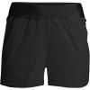 Lands’ End Women’s 3″ Quick Dry Elastic Waist Board Shorts Swim Cover-up Shorts with Panty(Black)