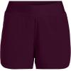 Lands’ End Women’s 3″ Quick Dry Elastic Waist Board Shorts Swim Cover-up Shorts with Panty(Dark Wine)