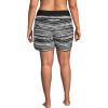 Lands’ End Women’s 5″ Quick Dry Elastic Waist Board Shorts Swim Cover-up Shorts with Panty(Black/White Ombre)