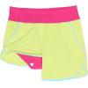 Lands’ End Women’s 5″ Quick Dry Elastic Waist Board Shorts Swim Cover-up Shorts with Panty(Lemon Lime/Hot Pink/Aqua Mix)