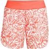 Lands’ End Women’s 5″ Quick Dry Elastic Waist Board Shorts Swim Cover-up Shorts with Panty(Orange Mini Tropic Leaves)