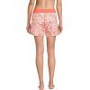 Lands’ End Women’s 5″ Quick Dry Elastic Waist Board Shorts Swim Cover-up Shorts with Panty(Orange Mini Tropic Leaves)