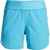 Lands’ End Women’s 5″ Quick Dry Elastic Waist Board Shorts Swim Cover-up Shorts with Panty(Turquoise)
