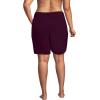 Lands’ End Women’s 9″ Quick Dry Elastic Waist Modest Board Shorts Swim Cover-up Shorts with Panty(Dark Wine)