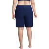 Lands’ End Women’s 9″ Quick Dry Elastic Waist Modest Board Shorts Swim Cover-up Shorts(Deep Sea Navy)