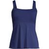 Lands’ End Women’s Adjustable Scoop Neck Flutter Tankini Top(1x Plus)