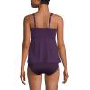 Lands’ End Women’s Adjustable Scoop Neck Flutter Tankini Top(Black Berry)