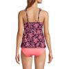 Lands’ End Women’s Adjustable Scoop Neck Flutter Tankini Top(Blackberry/Strawberry Jacobean)