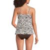 Lands’ End Women’s Adjustable Scoop Neck Flutter Tankini Top(Brown Mini Tropic Leaves)