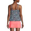 Lands’ End Women’s Adjustable Scoop Neck Flutter Tankini Top(Deep Sea Navy Adorn Floral)