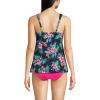 Lands’ End Women’s Adjustable Scoop Neck Flutter Tankini Top(Deep Sea Navy Rosella Floral)