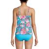 Lands’ End Women’s Adjustable Scoop Neck Flutter Tankini Top(Turquoise)