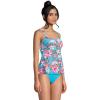 Lands’ End Women’s Adjustable Scoop Neck Flutter Tankini Top(Turquoise)