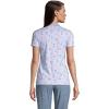 Lands’ End Women’s American-Grown Supima Cotton Polo Shirt(Blue Botanical Floral Check)