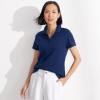 Lands’ End Women’s American-Grown Supima Cotton Polo Shirt(Deep Sea Navy)