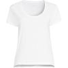 Lands’ End Women’s American-Grown Supima Cotton Short Sleeve Scoop Neck Tee(White)