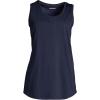 Lands’ End Women’s American-Grown Supima Cotton Tunic Tank Top(Radiant Navy)