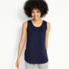 Lands’ End Women’s American-Grown Supima Cotton Tunic Tank Top(Radiant Navy)