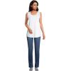 Lands’ End Women’s American-Grown Supima Cotton Tunic Tank Top(White)