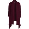 Lands’ End Women’s CashTouch Shawl Wrap(Lush Burgundy)