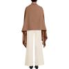 Lands’ End Women’s CashTouch Shawl Wrap(Warm Tawny Brown)