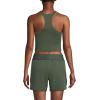 Lands’ End Women’s Chlorine Resistant High Neck Racerback Midkini Swimsuit Top(Rich Olive Green)