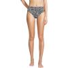 Lands’ End Women’s Chlorine Resistant Pinchless High Waisted Bikini Bottoms(Black/White Abstract Floral)