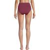Lands’ End Women’s Chlorine Resistant Pinchless High Waisted Bikini Bottoms(Burgundy Spritz)