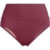 Lands’ End Women’s Chlorine Resistant Pinchless High Waisted Bikini Bottoms(Burgundy Spritz)