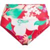 Lands’ End Women’s Chlorine Resistant Pinchless High Waisted Bikini Bottoms(Coral Rose Lilies)