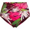 Lands’ End Women’s Chlorine Resistant Pinchless High Waisted Bikini Bottoms(Dark Wine Multi Tropical Palms)