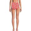 Lands’ End Women’s Chlorine Resistant Pinchless High Waisted Bikini Bottoms(Daylily Red Tossed Floral)