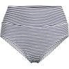 Lands’ End Women’s Chlorine Resistant Pinchless High Waisted Bikini Bottoms(Deep Sea Navy Mini Stripe)