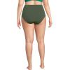 Lands’ End Women’s Chlorine Resistant Pinchless High Waisted Bikini Bottoms(Rich Olive Green)