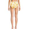 Lands’ End Women’s Chlorine Resistant Pinchless High Waisted Bikini Bottoms(Yellow Mosaic Floral)