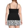 Lands’ End Women’s Chlorine Resistant Plunge X-Back Tankini Swimsuit Top(Black)