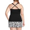 Lands’ End Women’s Chlorine Resistant Plunge X-Back Tankini Swimsuit Top(Black)