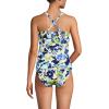 Lands’ End Women’s Chlorine Resistant Plunge X-Back Tankini Swimsuit Top(Deep Sea Navy Multi Floral)