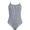 Lands’ End Women’s Chlorine Resistant Scoop Neck High Leg Tugless Tank Thin Strap One Piece Swimsuit Adjustable(Deep Sea Navy Mini Stripe)