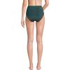 Lands’ End Women’s Chlorine Resistant Shine High Waisted Bikini Bottoms(Deep Balsam Shine)