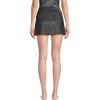 Lands’ End Women’s Chlorine Resistant Shine Twist Front Mini Swim Cover-up Skirt(Black Shine)