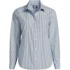 Lands’ End Women’s Cooling Button Front Shirt(Deep Sea Navy Fine Stripe)