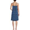 Lands’ End Women’s Cooling Knee Length Slip Nightgown(Deep Sea Navy Large Foulard)