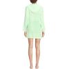 Lands’ End Women’s Cotton Jersey Long Sleeve Hooded Swim Cover-up Dress(Icy Mint Green)