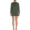 Lands’ End Women’s Cotton Jersey Long Sleeve Hooded Swim Cover-up Dress(Rich Olive Green)