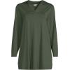Lands’ End Women’s Cotton Jersey Long Sleeve Hooded Swim Cover-up Dress(Rich Olive Green)