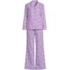 Lands’ End Women’s Cotton Poplin 2 Piece Pajama Set – Long Sleeve Top and Pants(Whisper Lilac Puffins)