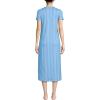 Lands’ End Women’s Cotton Short Sleeve Midcalf Nightgown(Bermuda Blue/Pink Hearts)