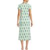 Lands’ End Women’s Cotton Short Sleeve Midcalf Nightgown(Mint/Blue Sky Vintage Floral)